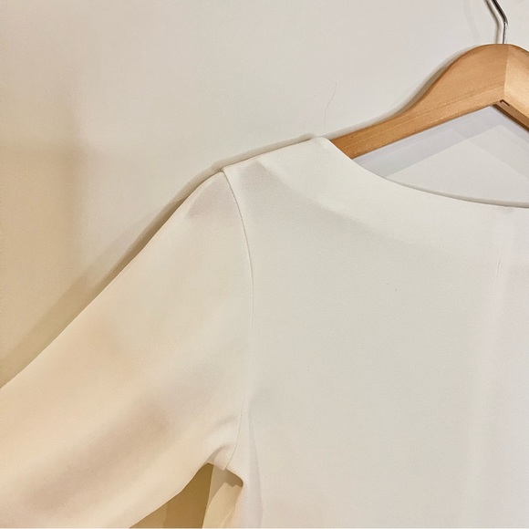 Club Monaco white long sleeve crop top sweater size xs. - Picture 2 of 4